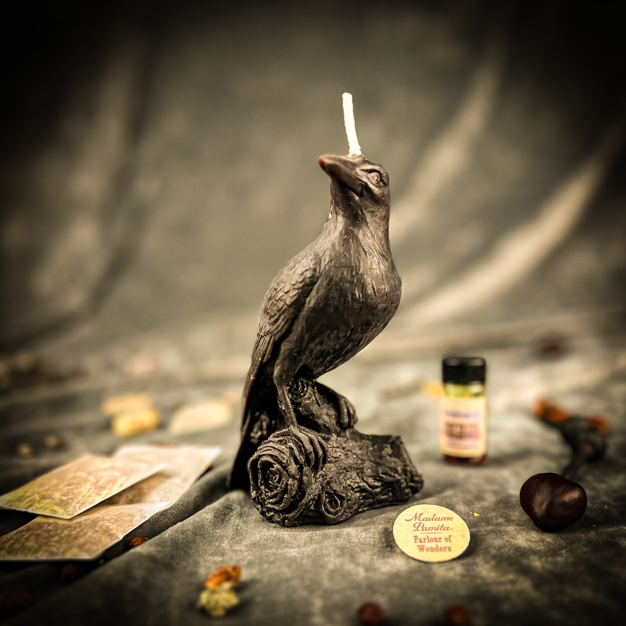 Raven Magic Candle Spell Kit - Intelligence & Spirit World Connection | Candle Spell Kit | Wiccan Center