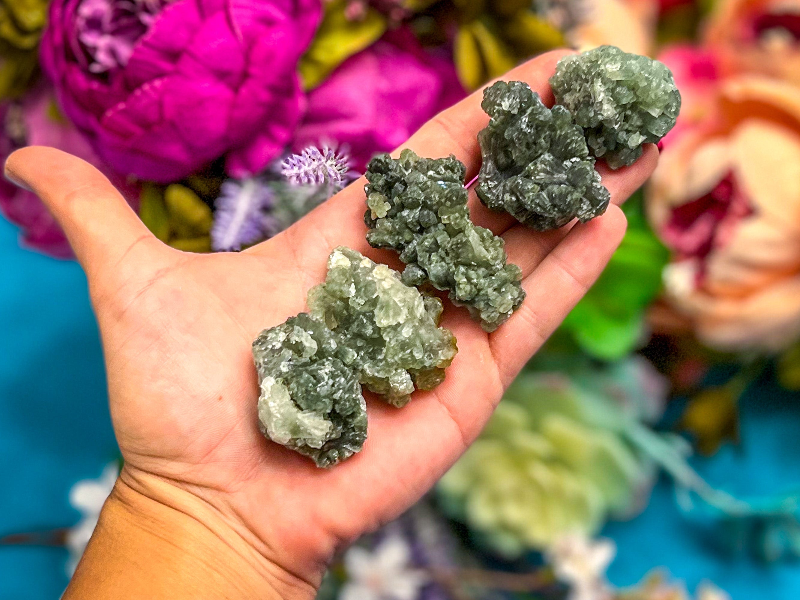 Raw Dark Green Prehnite Specimens | | Wiccan Center