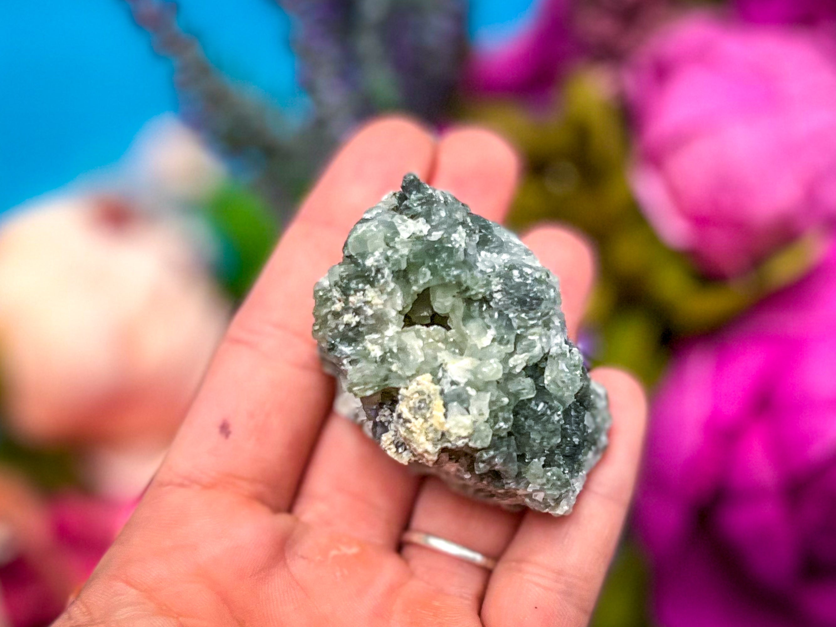 Raw Dark Green Prehnite Specimens | | Wiccan Center