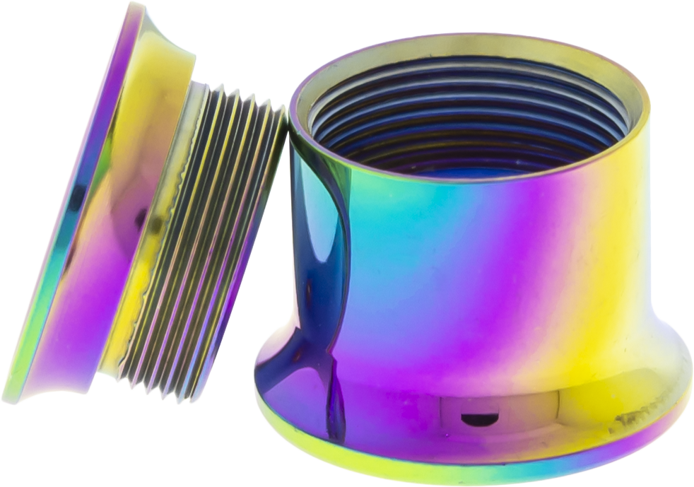 Rainbow Steel Double Flare Tunnels - Internally Threaded | Body Jewelry | Wiccan Center