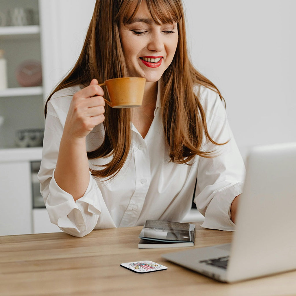 3dRose Uta Naumann Pattern - Image of Luxury Copper Coffee Brown Marble Agate Gem Mineral Stone - Coasters
