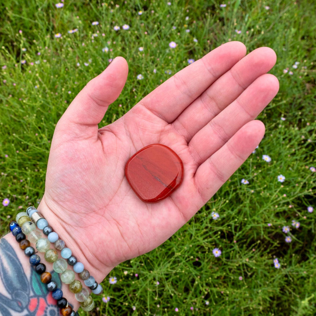 Red Jasper Palm Stone | Religious Items | Wiccan Center