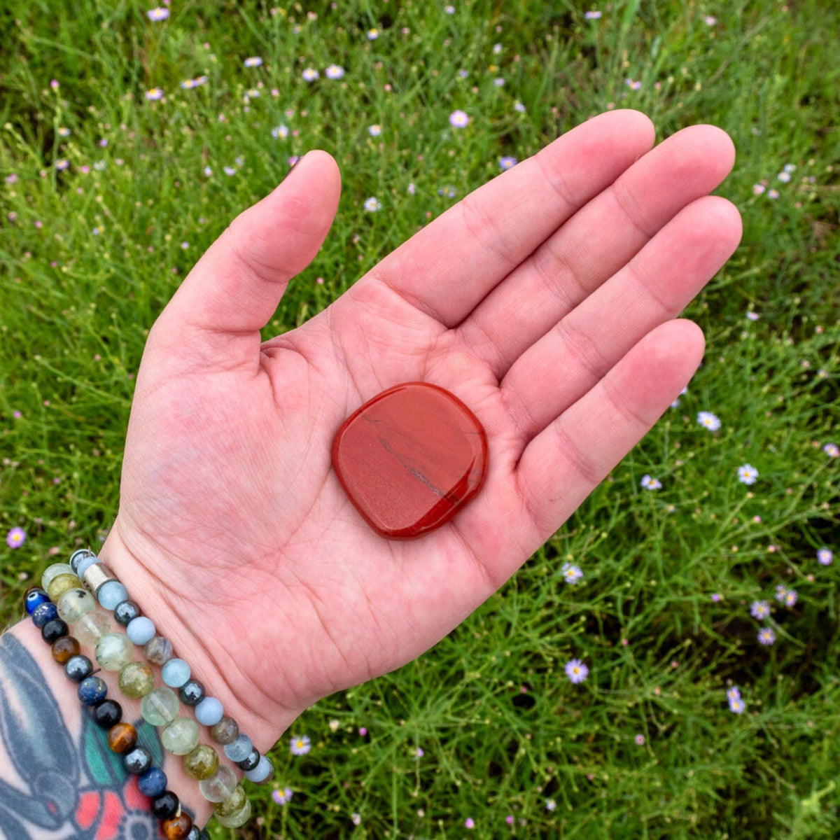 Red Jasper Palm Stone | Religious Items | Wiccan Center