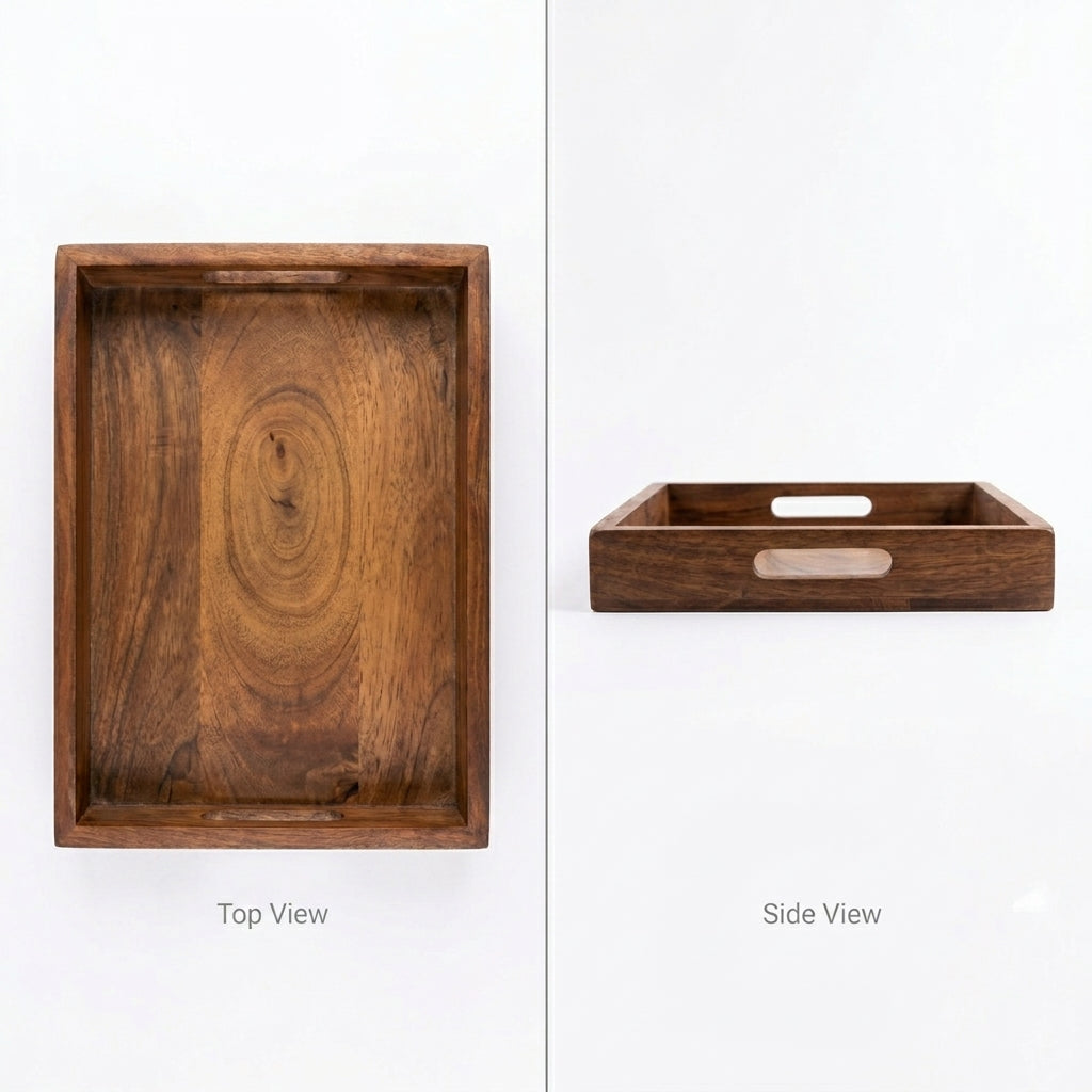 Rectangular Mango Wood Serving Tray Medium