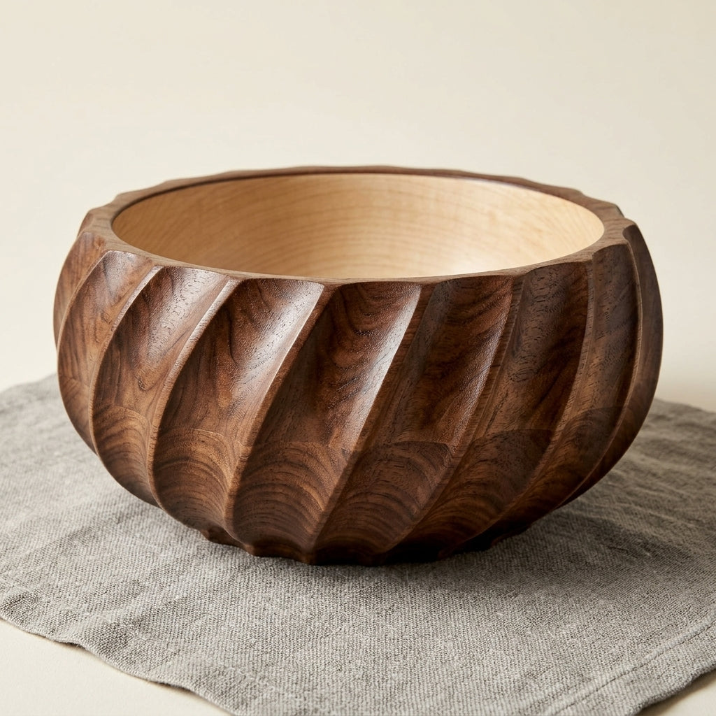 Pink Mango Wood Gravy Bowl