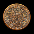 Aztec Sun Stone Calendar - Copper Worry Coin | Artwork | Wiccan Center