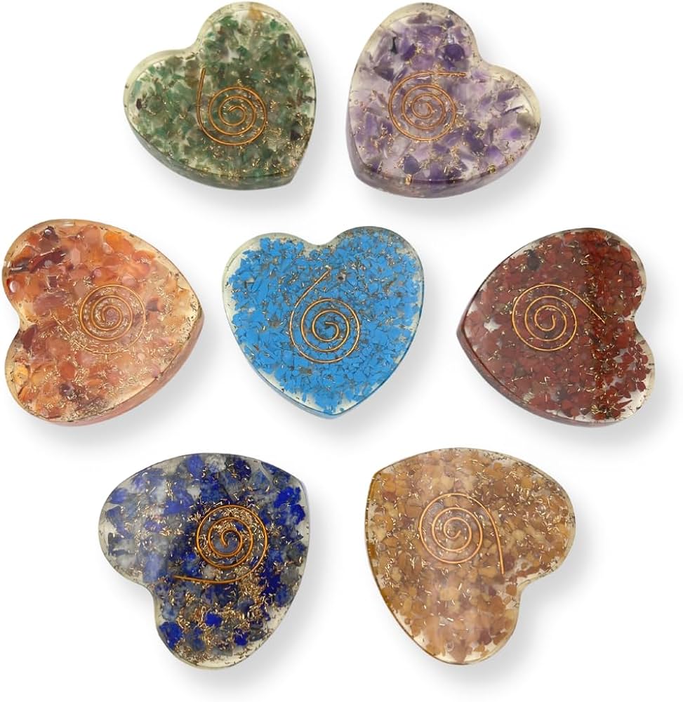 Orgone Gemstone Heart - Assorted | Hearts | Wiccan Center