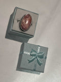 Rhodochrosite Ring Size 6 “Mirrored”