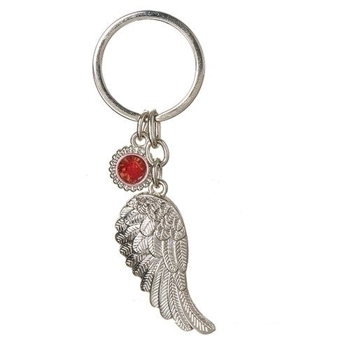 Birthstone Angel Wing Keyring - | Gift Shoppe >> Jewelry >> Key Chains | Wiccan Center