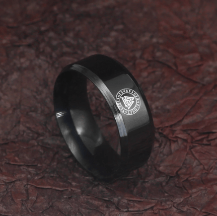 Vikings Runic Valknut Stainless Steel Ring | Rings | Wiccan Center