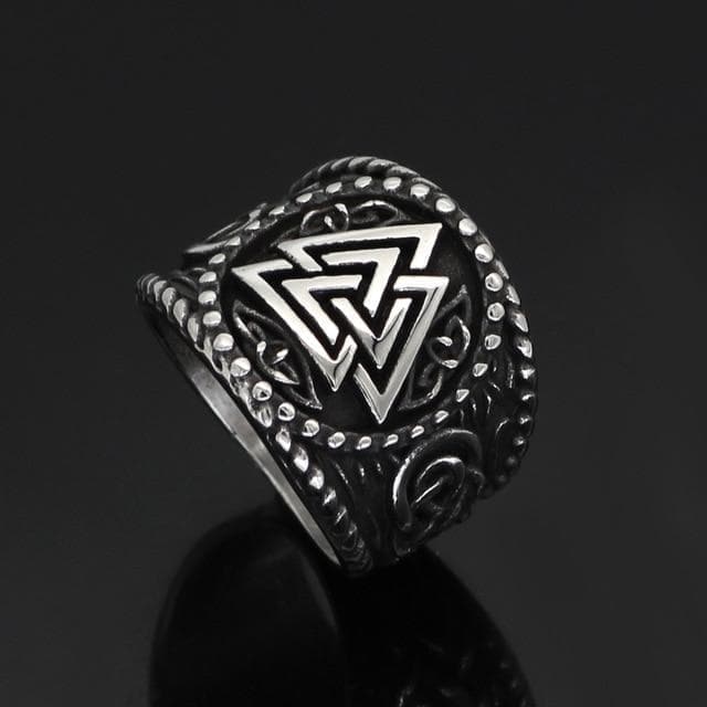 Viking Nordic Valknut Solid Stainless Steel Ring | Rings | Wiccan Center