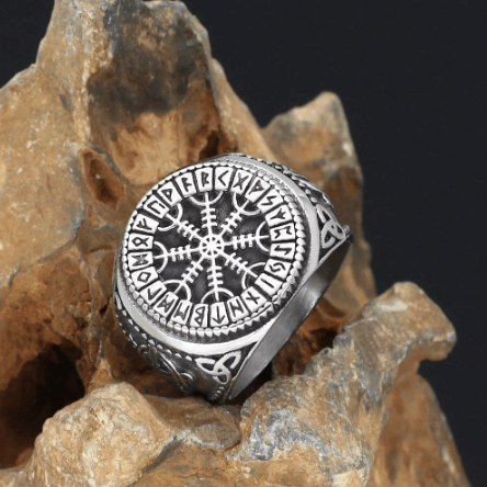 Vikings Helm of Awe Stainless Steel Ring | Rings | Wiccan Center