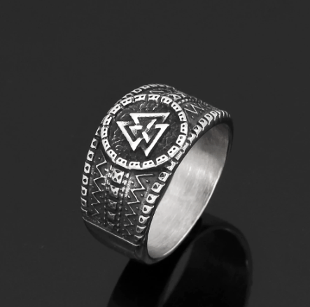 Vikings Valknut Stainless Steel Ring | Rings | Wiccan Center