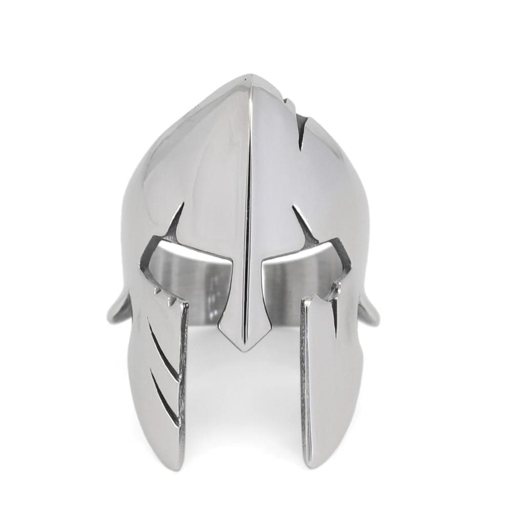 Ancient Greece Spartan Helmet Stainless Steel Ring | Rings | Wiccan Center