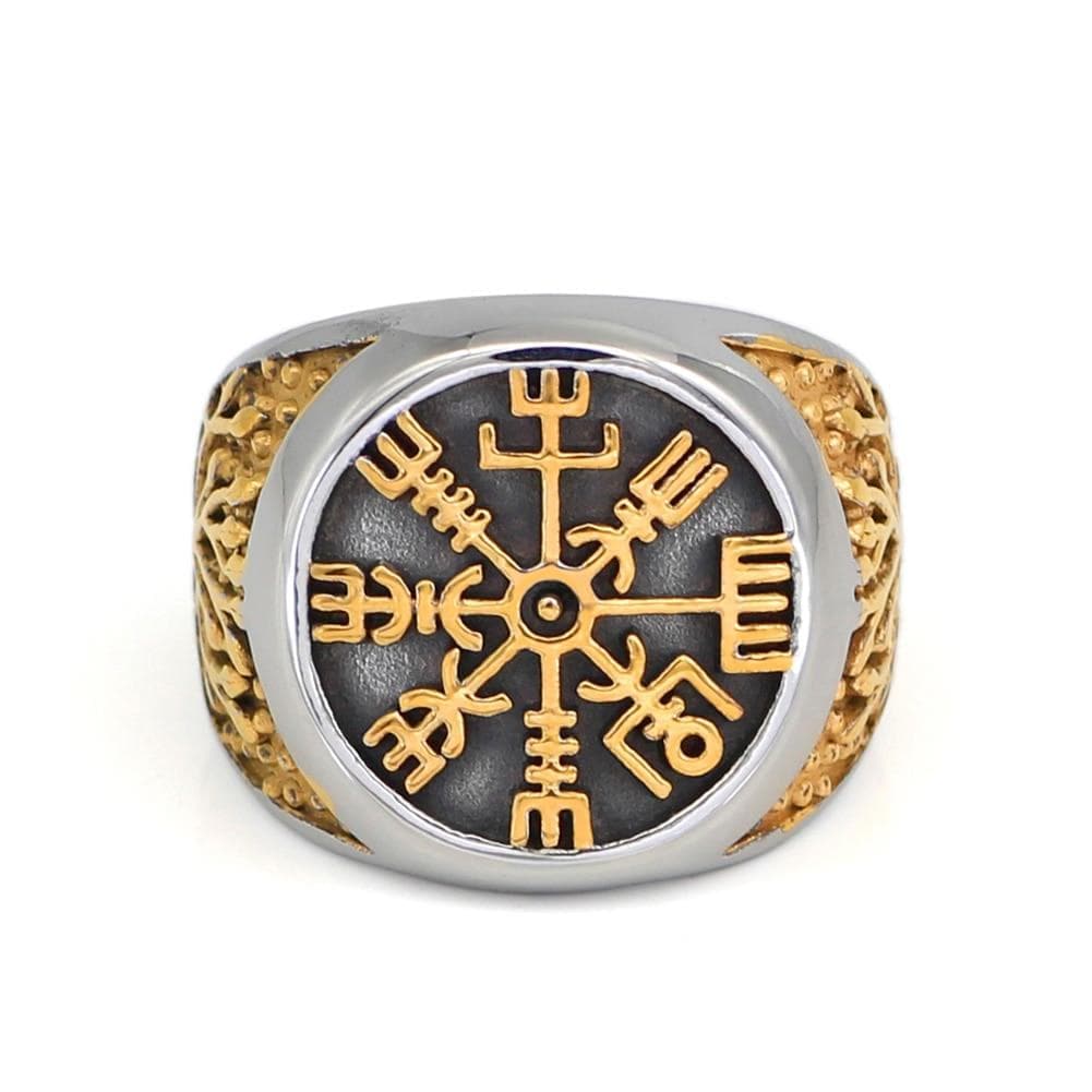Viking Vegvisir Tree of Life Stainless Steel Ring | Rings | Wiccan Center