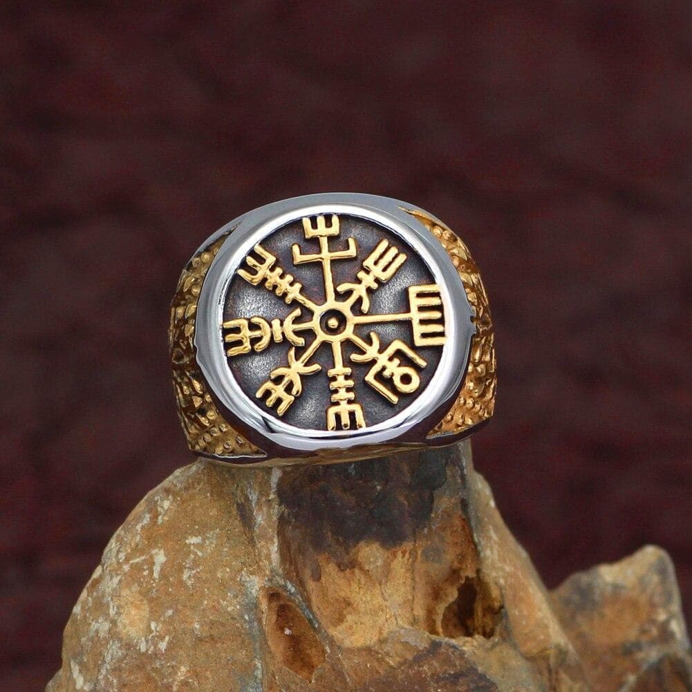 Viking Vegvisir Tree of Life Stainless Steel Ring | Rings | Wiccan Center