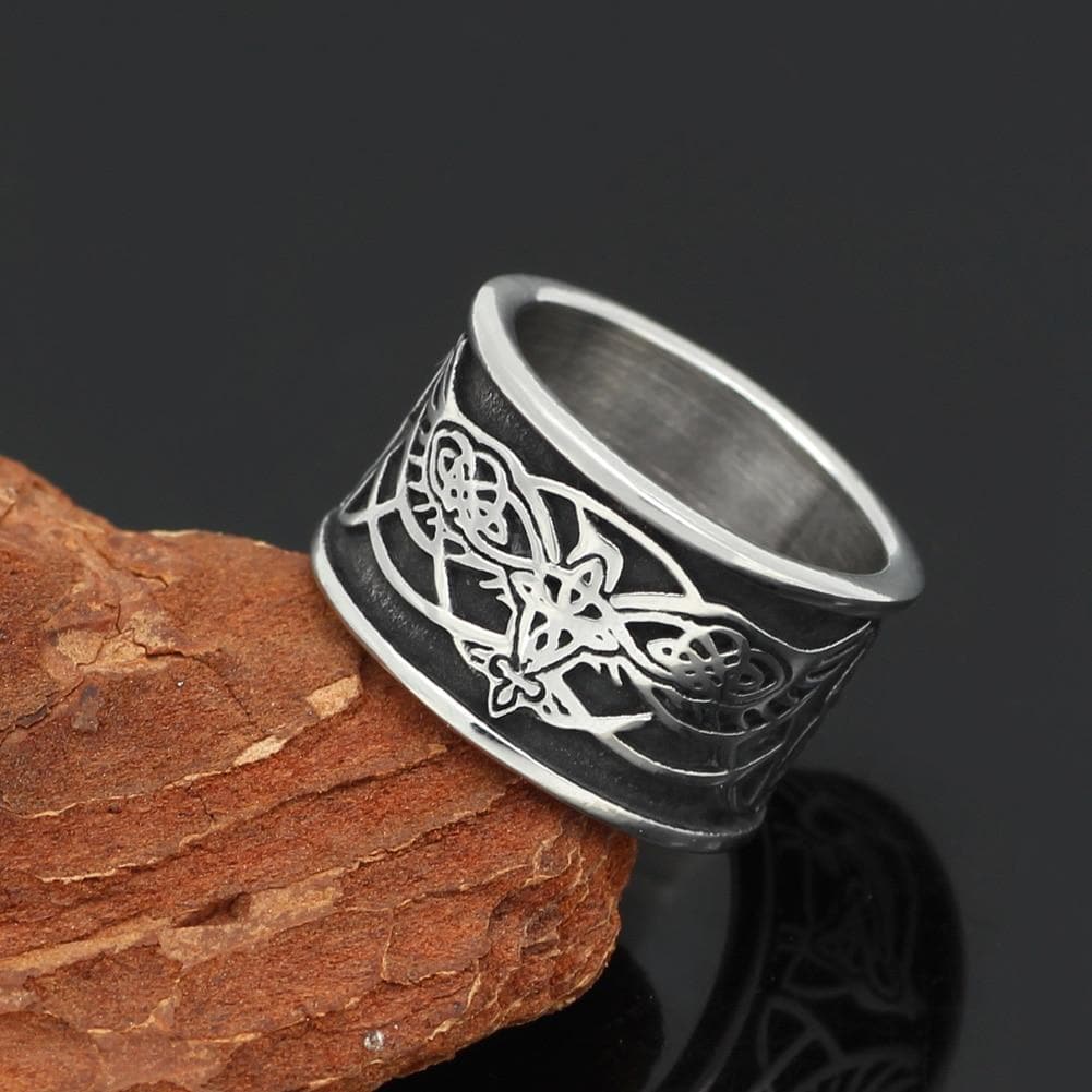 Vikings Odin Raven Stainless Steel Ring | Rings | Wiccan Center