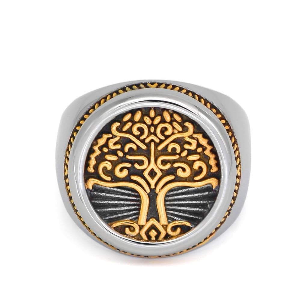 Viking Tree of Life Solid Stainless Steel Ring | Rings | Wiccan Center