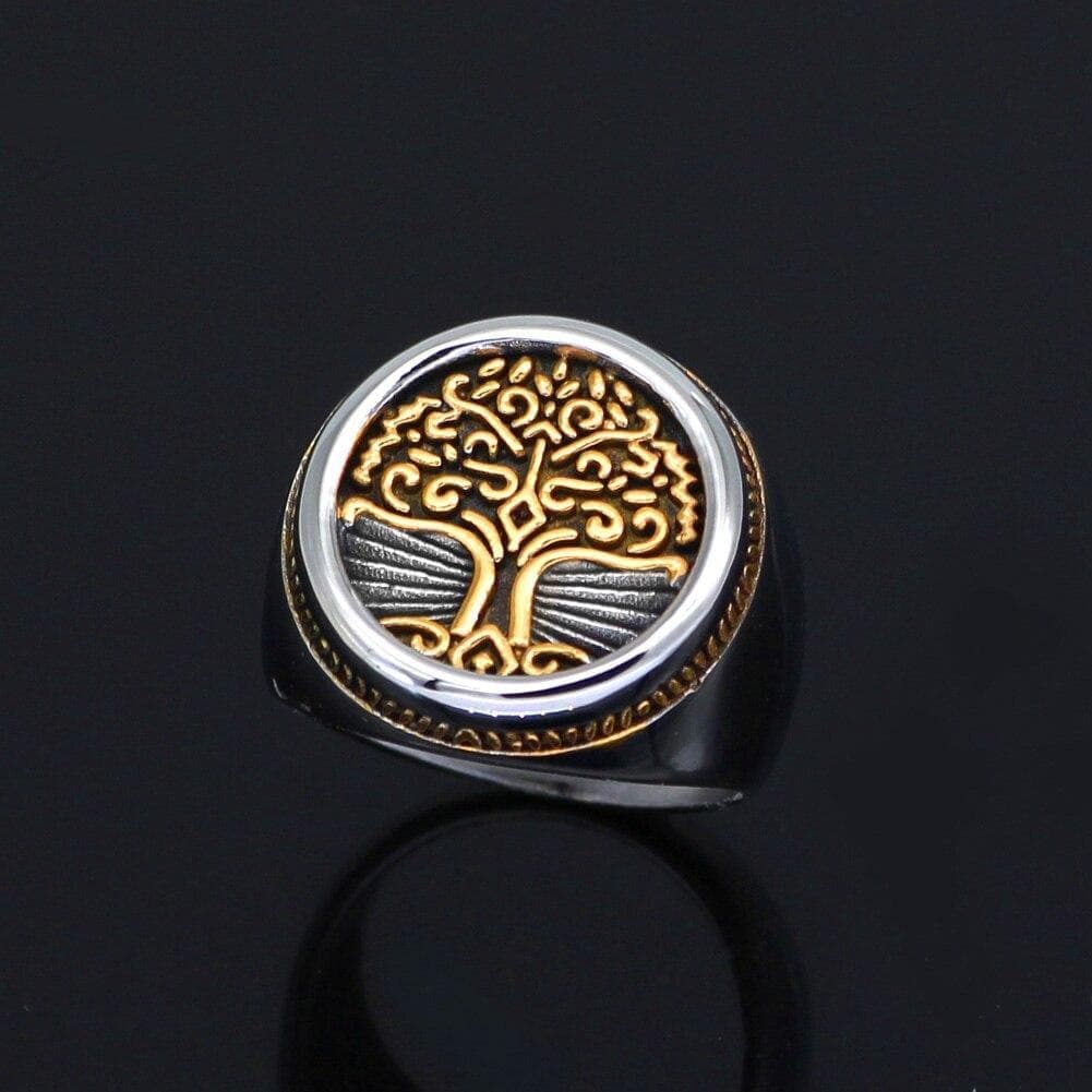 Viking Tree of Life Solid Stainless Steel Ring | Rings | Wiccan Center