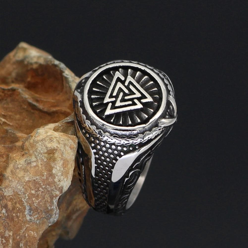 Viking Valknut Knot Stainless Steel Ring | Rings | Wiccan Center