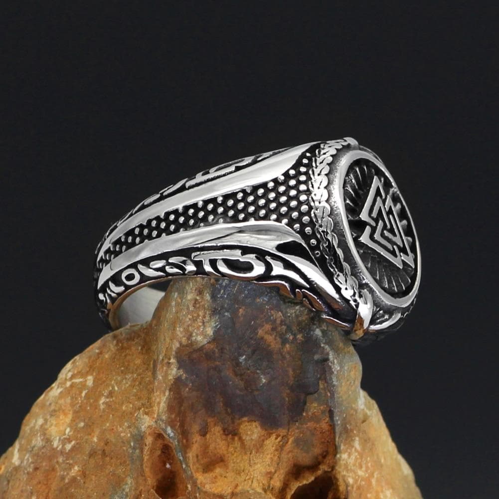 Viking Valknut Knot Stainless Steel Ring | Rings | Wiccan Center