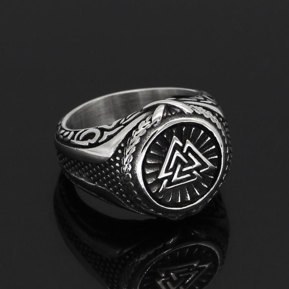 Viking Valknut Knot Stainless Steel Ring | Rings | Wiccan Center