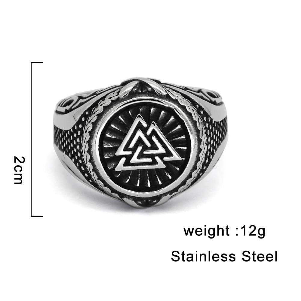 Viking Valknut Knot Stainless Steel Ring | Rings | Wiccan Center