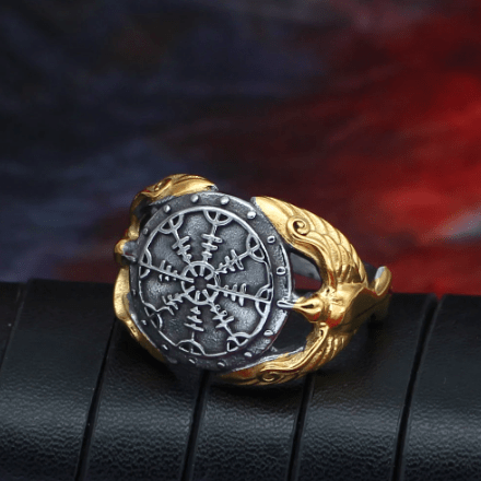 Vikings Raven Runes Stainless Steel Ring | Rings | Wiccan Center