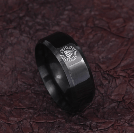 Vikings Runic Valknut Stainless Steel Ring | Rings | Wiccan Center