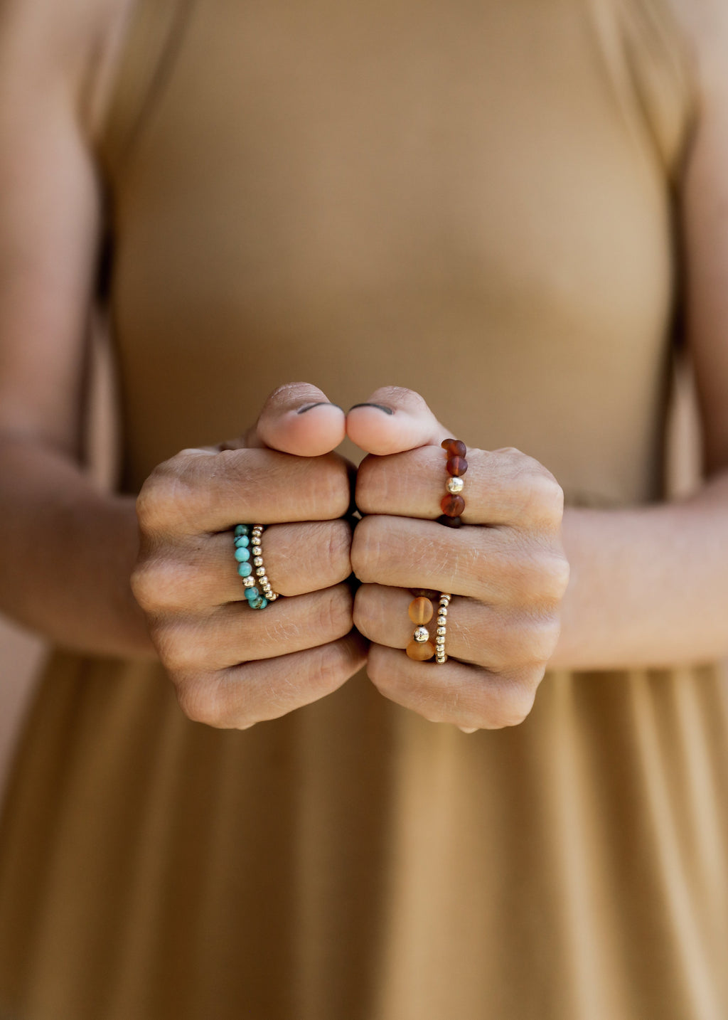 Natural Turquoise + 14k Gold Filled || Adult Ring | Ring | Wiccan Center
