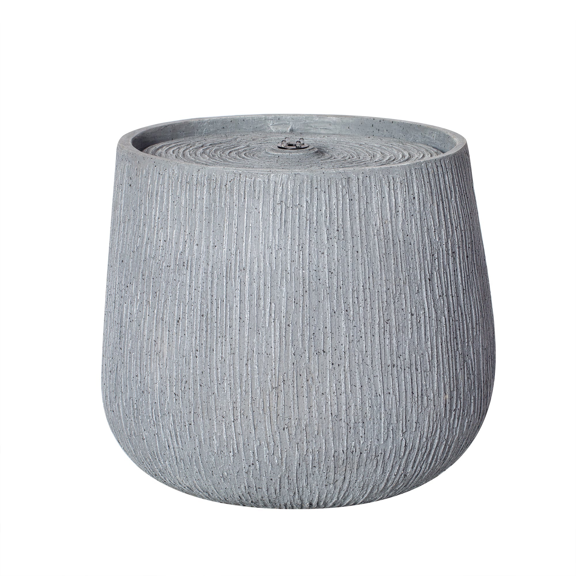 Resin Bubbler Fountain Outdoor Rippled Drum