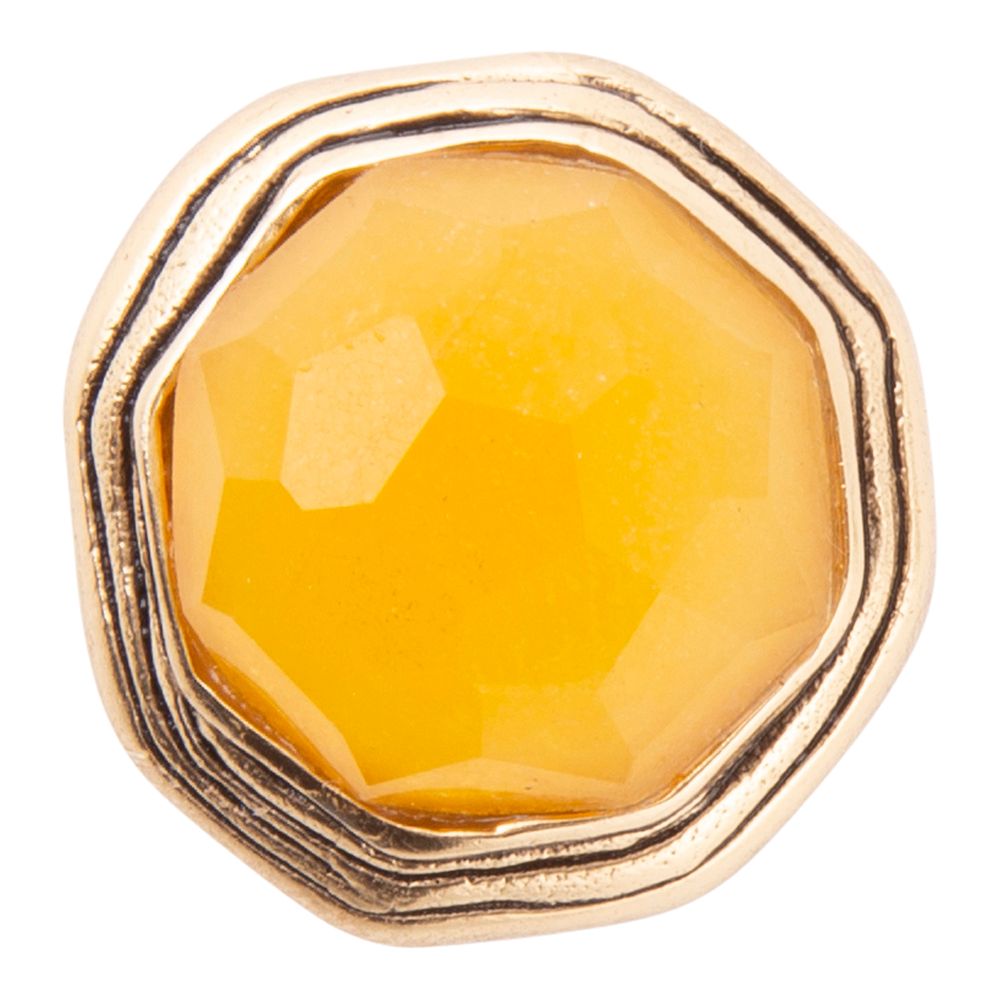 River Rocks Yellow Quartz Golden Statement Ring | Rings | Wiccan Center
