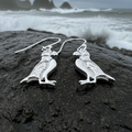 Orkney Puffin Earrings in Sterling Silver | Dangle Earrings | Wiccan Center