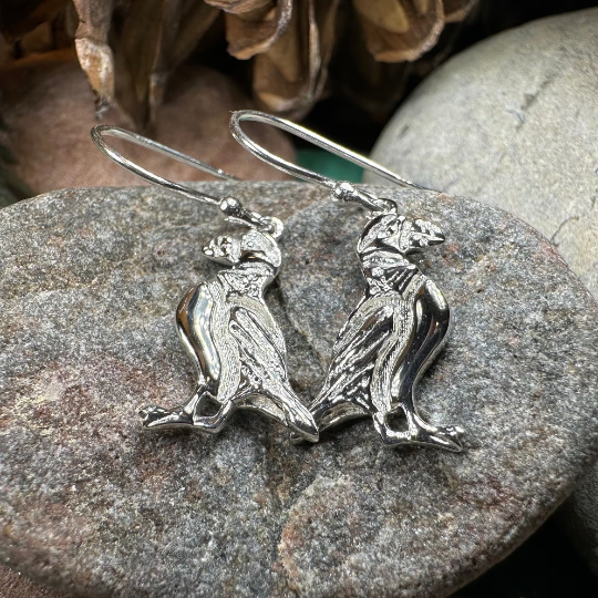 Orkney Puffin Earrings in Sterling Silver | Dangle Earrings | Wiccan Center