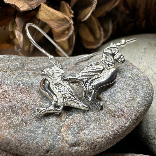 Orkney Puffin Earrings in Sterling Silver | Dangle Earrings | Wiccan Center