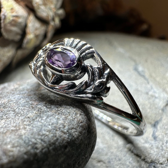 Sassenach Scottish Thistle Ring in Sterling Silver | Ring | Wiccan Center