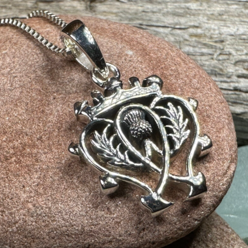 Mhairi Scottish Luckenbooth Necklace in Sterling Silver | Pendant | Wiccan Center