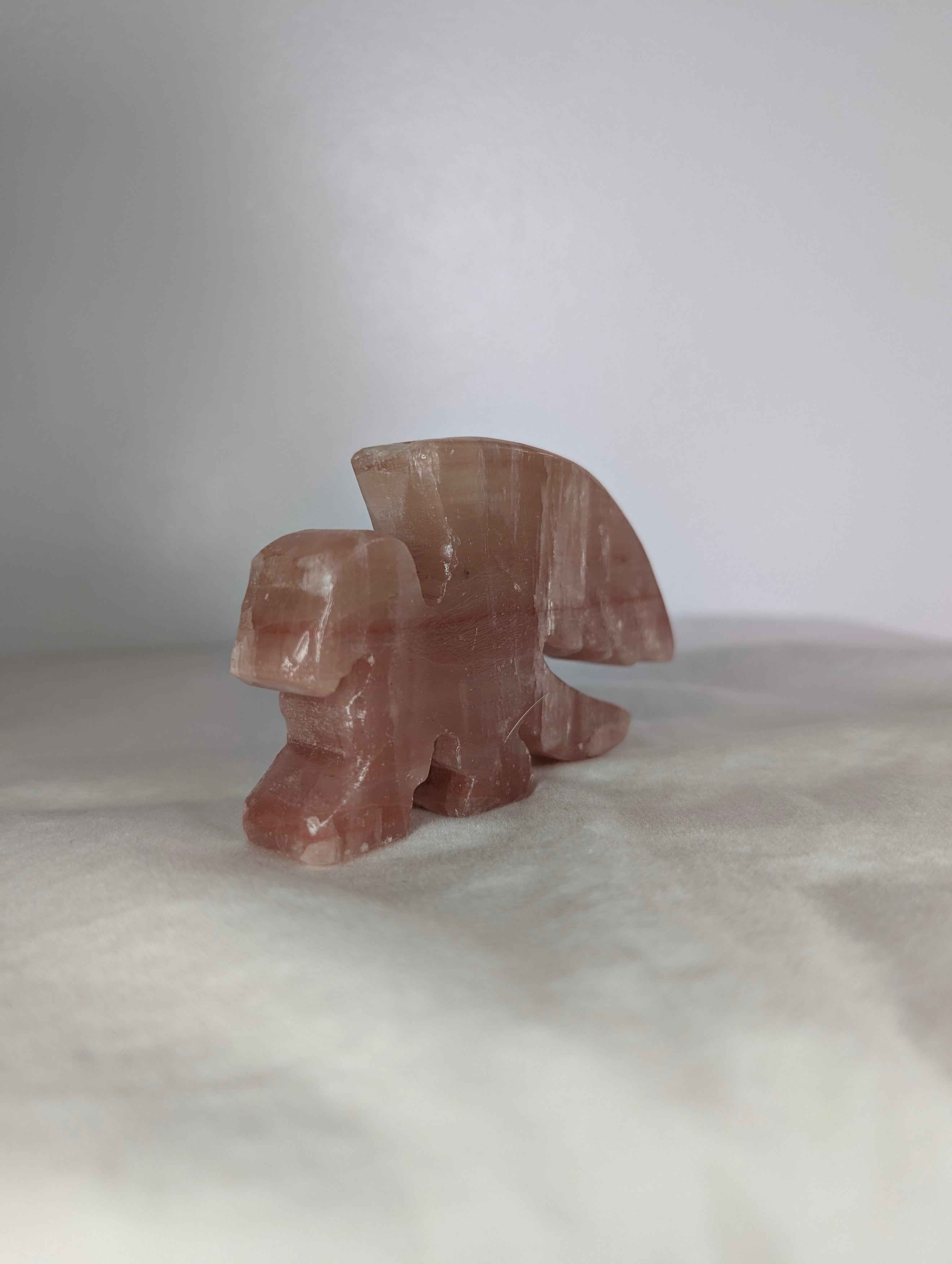 Mangano Calcite Griffin Carving – Heart Healing Guardian | | Wiccan Center