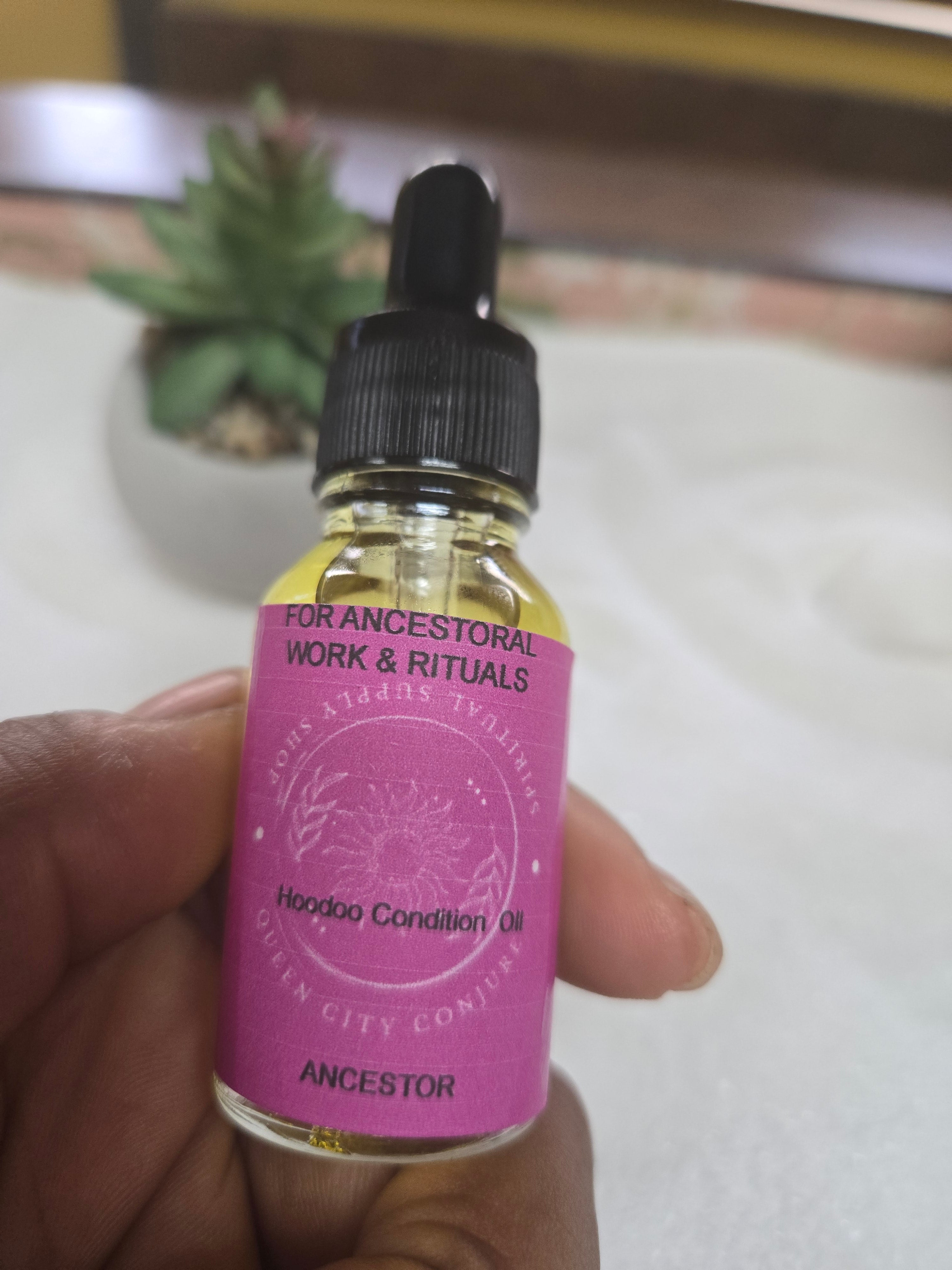 Ancestral Veneration Oil - Honor Your Ancestors Hoodoo Ritual Oil | Spiritual Oil | Wiccan Center