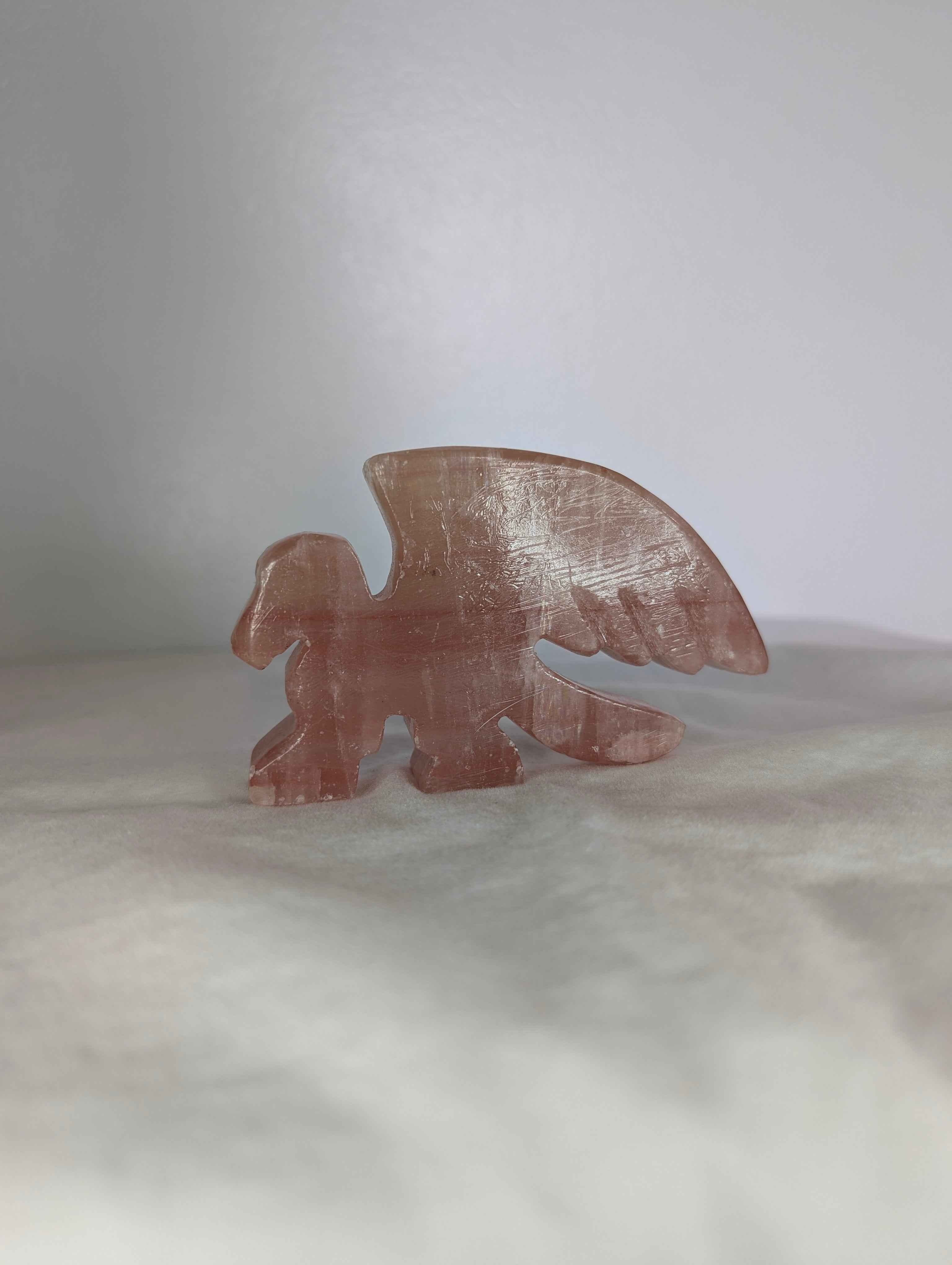 Mangano Calcite Griffin Carving – Heart Healing Guardian | | Wiccan Center