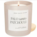 Palo Santo Patchouli 15 oz Soy Candle, Matte Jar- Home Decor | candle | Wiccan Center