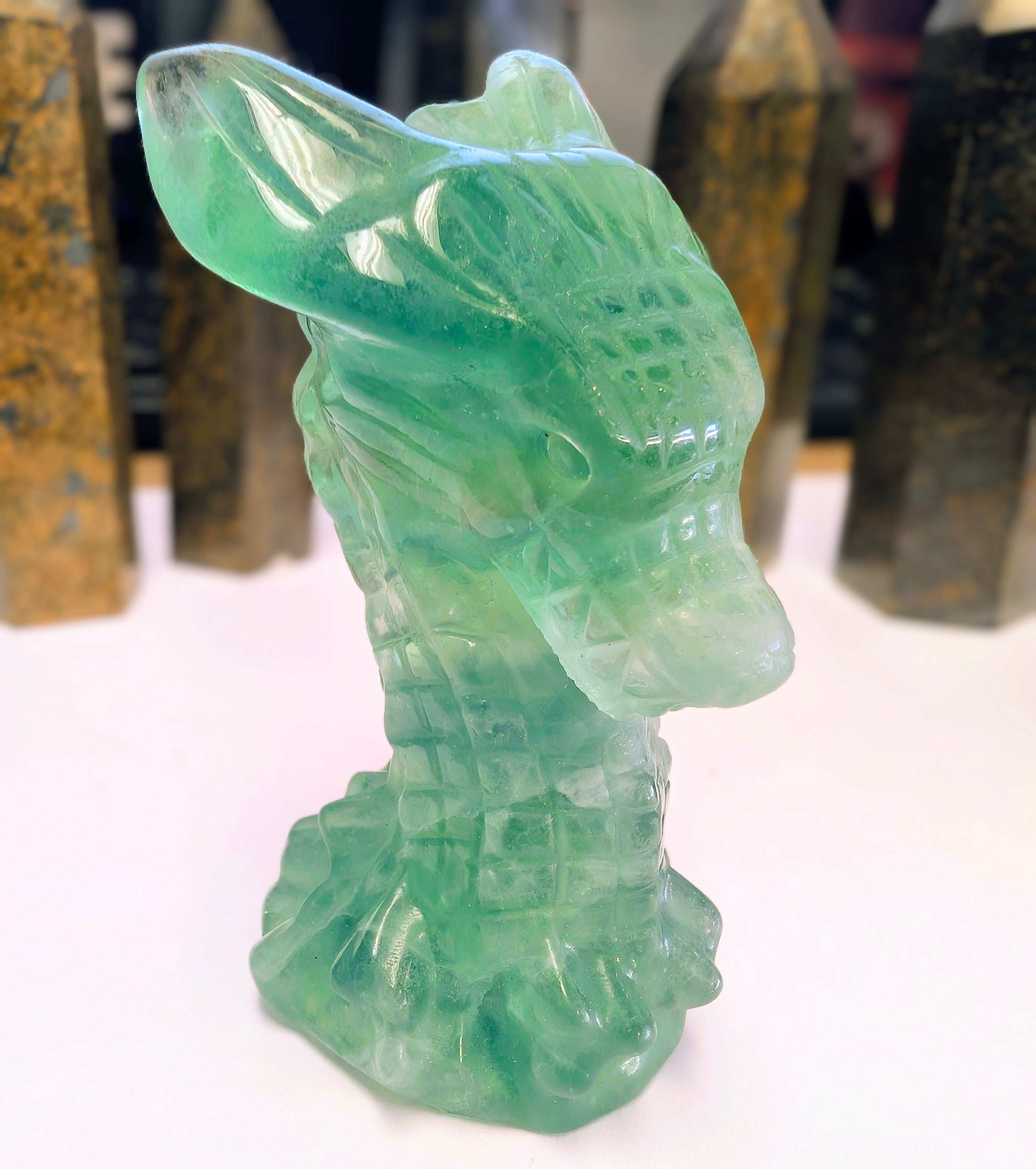 Crystal Dragon Head Carving – Strength, Protection & Ancient Wisdom | | Wiccan Center