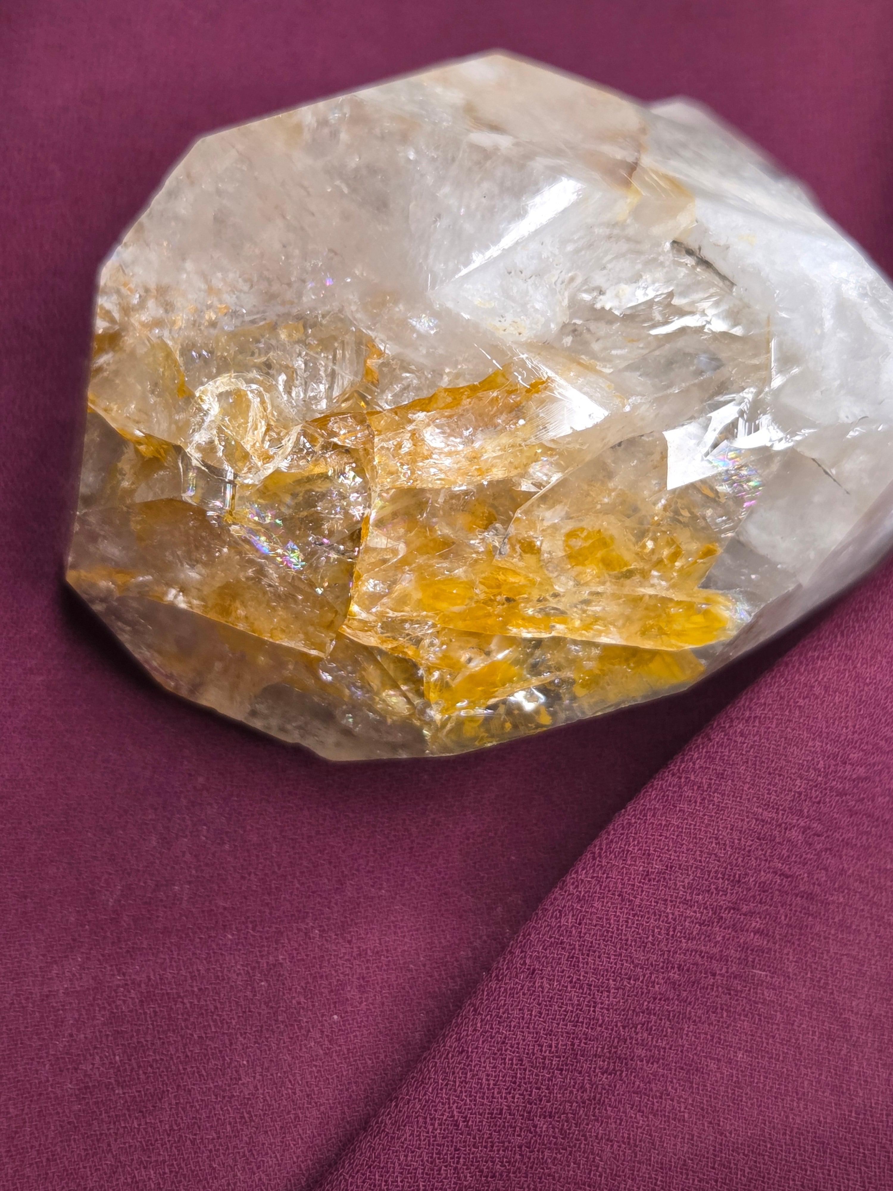 Herkimer Diamond with Golden Healer | | Wiccan Center