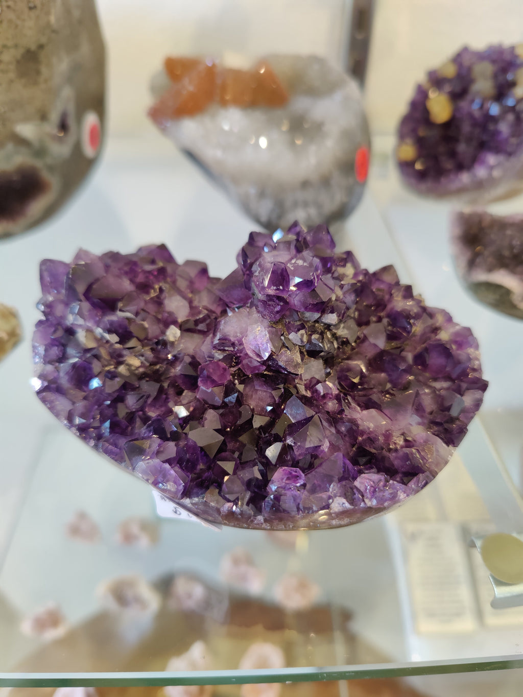 Amethyst with Flower Formation Geode Sculpture | Lapidary | Wiccan Center