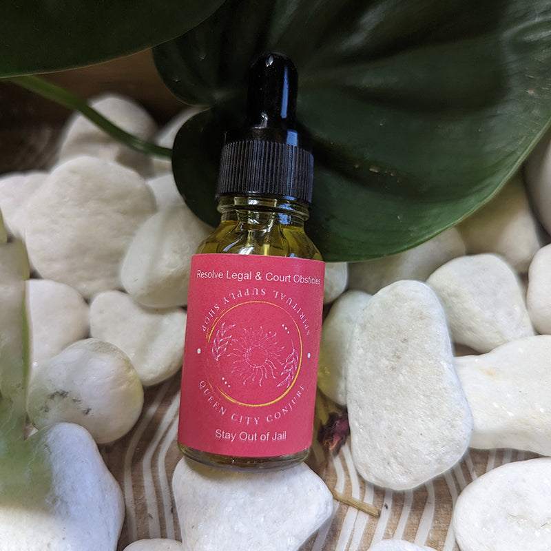 Stay Out of Jail Oil - Legal Protection & Court Case Hoodoo Oil | Spiritual Oil | Wiccan Center