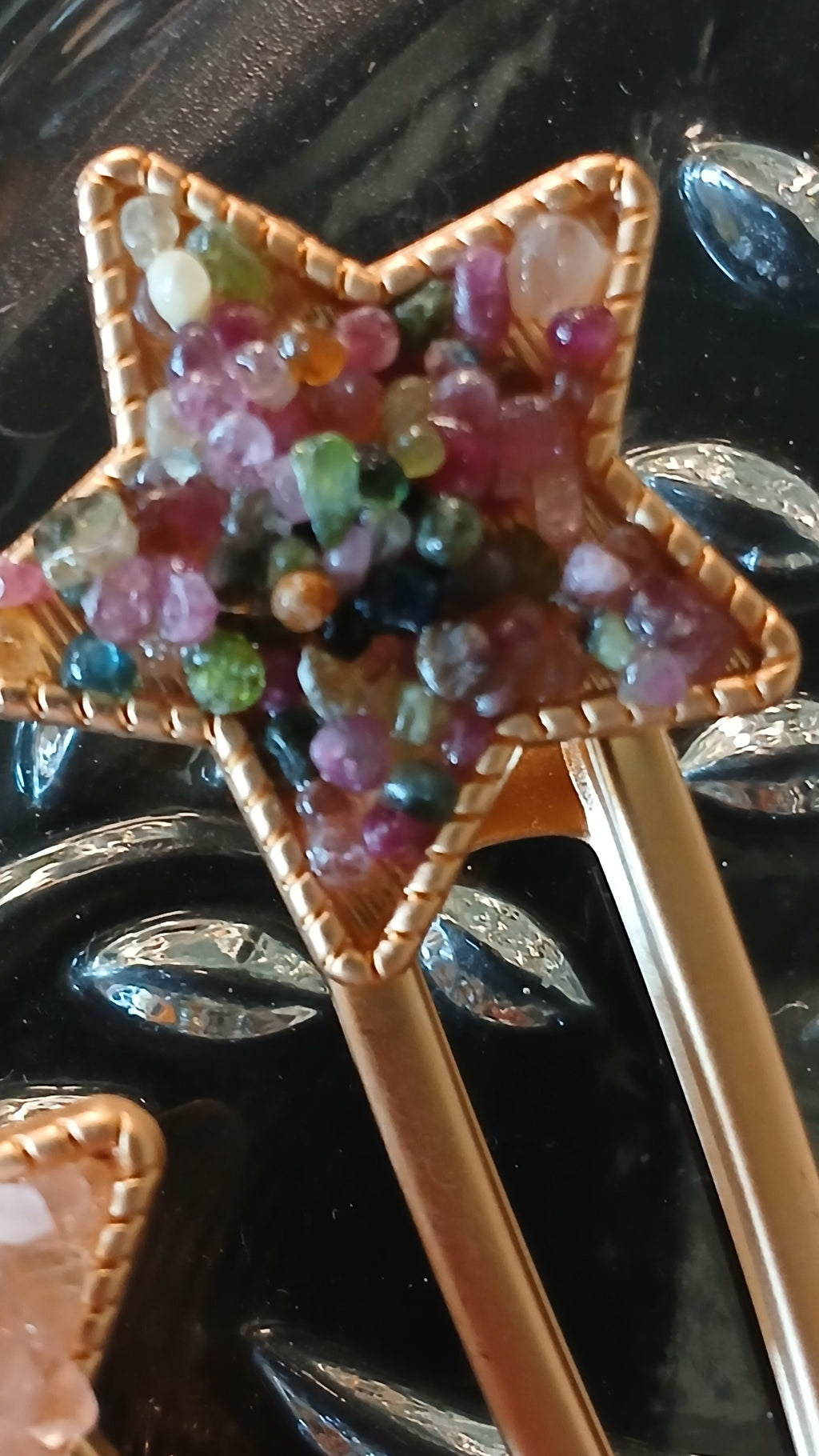 Crystal Chips Star Hair Clip | | Wiccan Center