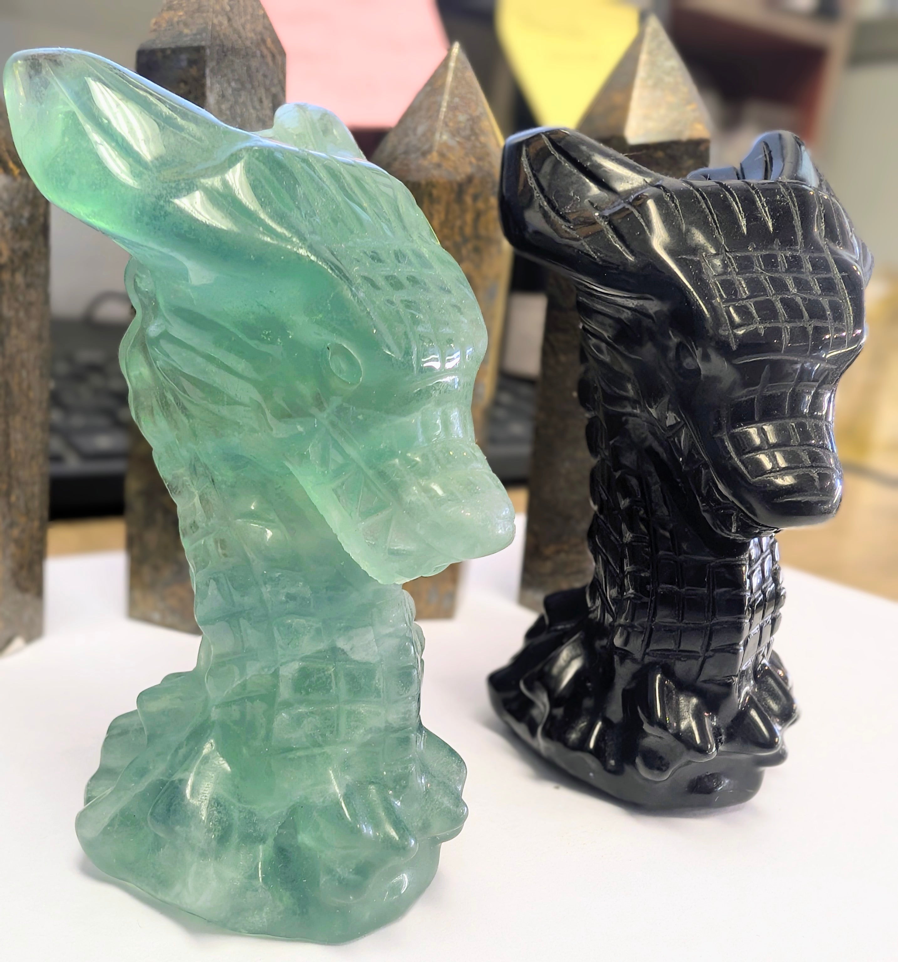 Crystal Dragon Head Carving – Strength, Protection & Ancient Wisdom | | Wiccan Center