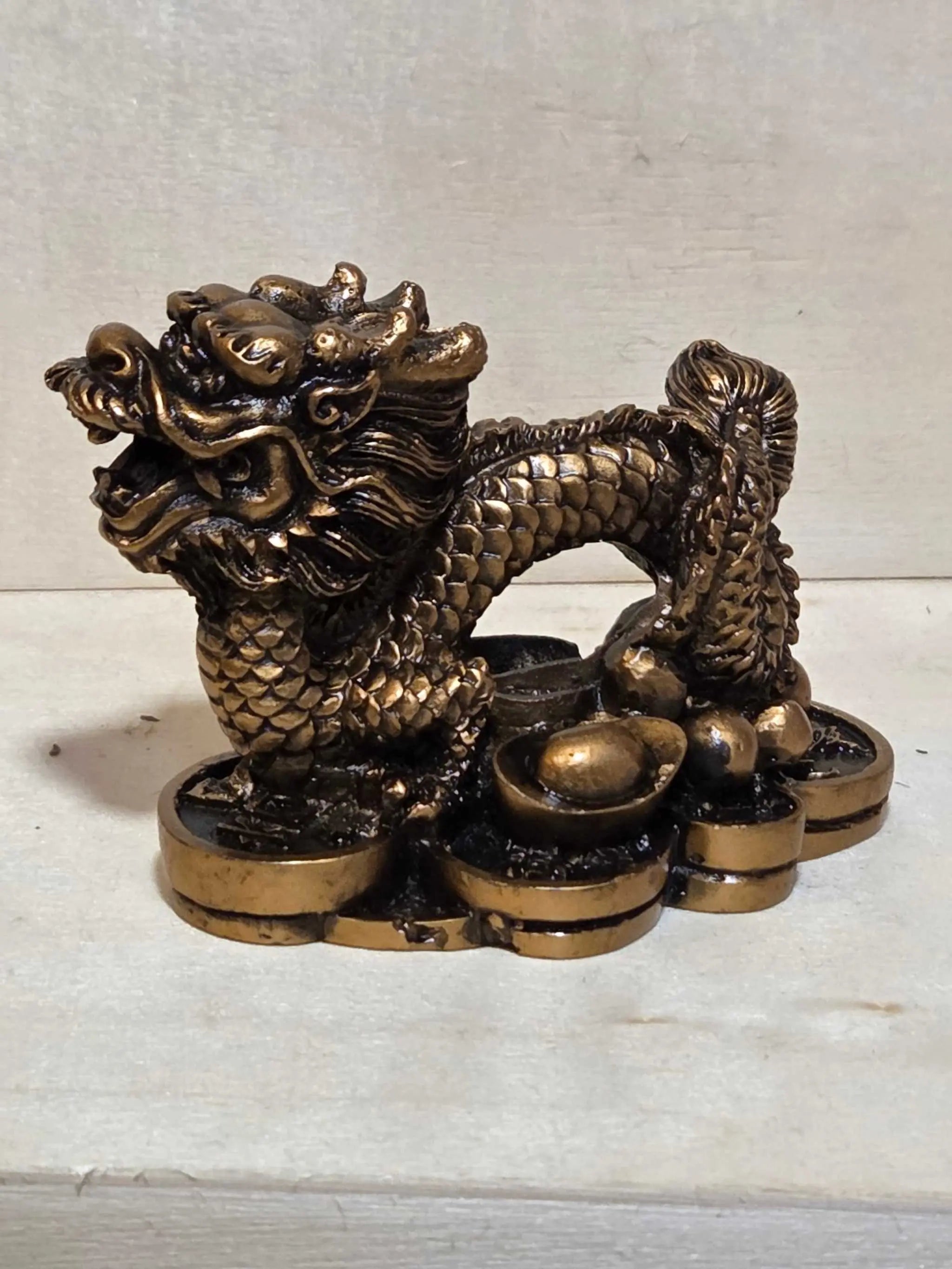 Lucky Chinese Inspired Dragon Totem Protecting Money - 2 inches | Statues and Figurines | Wiccan Center
