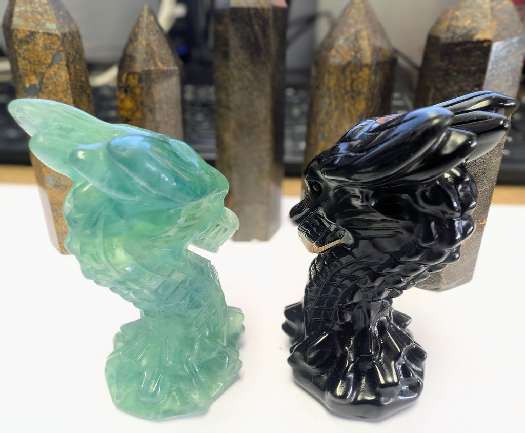 Crystal Dragon Head Carving – Strength, Protection & Ancient Wisdom | | Wiccan Center