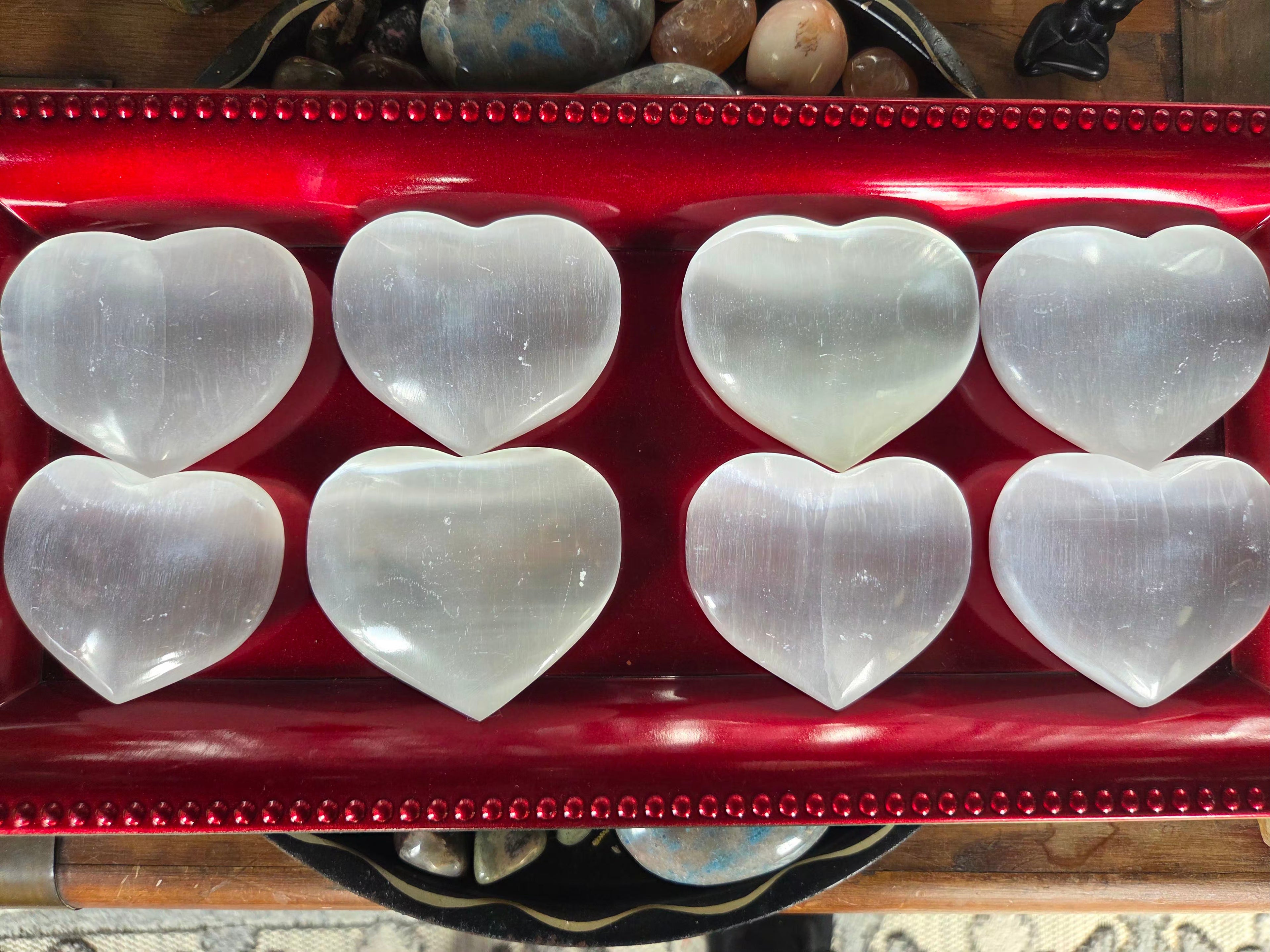 Selenite Heart (50–60 mm) – Cleansing • Peace • Divine Light | | Wiccan Center